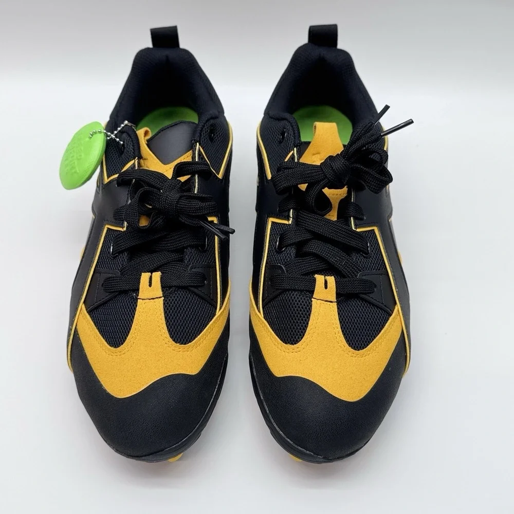 Size 8.5M- Under Armour Yard Icon Low TPU Black/Yellow Baseball Cleats Microtips